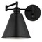 Westinghouse Fixture Wall 60W Trocadero Swing Arm, Matte Black Silver Int Shade 6125400 - alternate 8